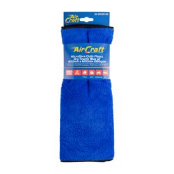 Microfibre Cloth Fleece Dry Towel Blue 400mm X 600mm 280gsm 2pc